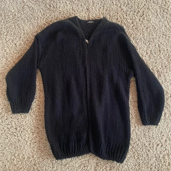 Black Sweater with Rock & Love Text - Picture 2 of 2